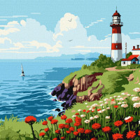 Картина по номерам - Маяк на горизонте ©art_selena_ua 30х30 (KHO2788)