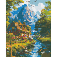 Алмазна мозаїка Гірське життя 40*50 см Орігамі (OD3438)