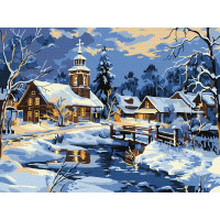 Картина за номерами Спокій над річкою art_selena_ua 30х40 Ідейка (KHO6425)