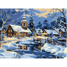 Картина за номерами Спокій над річкою art_selena_ua 30х40 Ідейка (KHO6425)