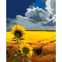 Набір, картина за номерами Соняшник у полі, 40*50 см, SANTI (954269)