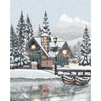 Картина за номерами Сніжна тиша ©akvamarinel_art 40х50 Ідейка (KHO2873)