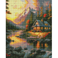 Алмазна мозаїка Золотий захід сонця з голограмними стразами art_selena_ua 40х50 Ідейка (AMO7728)