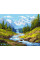 Картина за номерами Струмок у горах art_selena_ua 40x50 Ideyka (KHO2899)