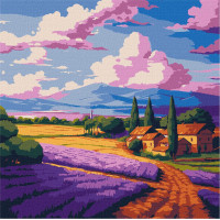 Картина по номерам - Лавандовое поле ©art_selena_ua 30х30 (KHO6345)