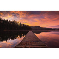 Алмазна мозаїка Причал у вечірніх променях без підрамника, 30*40см, ТМ Dreamtoys (S30052)