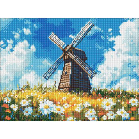Алмазна мозаїка Млин посеред поля art_selena_ua 30х40 Ідейка (AMO8304)