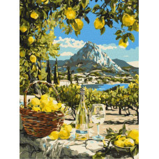Картина за номерами Під лимонним сонцем art_selena_ua 30х40 Ідейка (KHO6444)