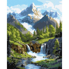 Картина за номерами Краєвиди гір art_selena_ua 40х50 Ідейка (KHO6401)