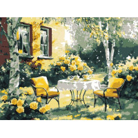 Картина за номерами Затишний дворик art_selena_ua 30х40 Ідейка (KHO6374)