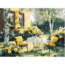 Картина за номерами Затишний дворик art_selena_ua 30х40 Ідейка (KHO6374)