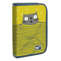 Пенал твердий YES одинарний з двома клапанами HP-04 Kitty (533424)