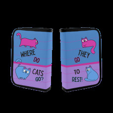 Пенал твердый 1Вересня одинарний з двома клапанами HP-04 Pink and Blue (533456)