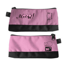 Пенал мягкий Yes TP-02 Meow розовый (532919))