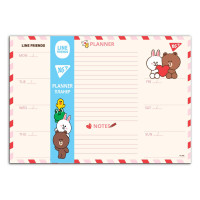 Планинг YES настольный Line Friends 30х21 см 52 листа (252177)