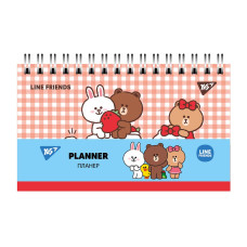 Планинг YES настольный на гребне Line Friends 25х15 см 52 листа (252180)