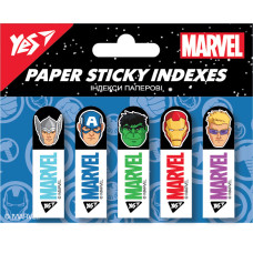 Индексы бумажные YES Marvel Avengers 50x15мм 100шт (5x20) (170311)
