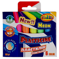 Пластилин СLASS Чистые руки 6 цветов NEON 100 г ECO (7630)