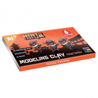 Пластилін YES Ninja 6 кольорів 120 г (540624)