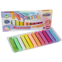 Пластилін СLASS Чисті руки 12 кольорів PASTEL 200 г ECO (7653C)