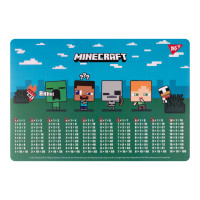 Подкладка для стола Minecraft Boom с подсказками таблица умножения А3 YES (492261)