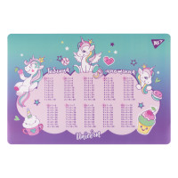 Підкладка для столу Glamour Unicorns з підказками таблиця множення А3 YES (492258)