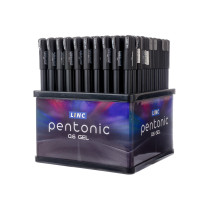 Ручка гелева LINC Pentonic дисплей 100 шт 0 6 мм чорна (411987)