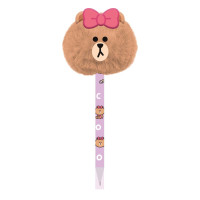 Ручка шариковая пушистая YES Line Friends' Choco (412112)