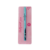 Ручка шариковая YES "Happy pen" бирюз. 1шт/уп. код: 411939