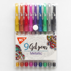Набір гелевих ручок Metallic 9 штук YES (420433)