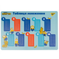 Подложка для стола Minions таблица умножения (29x42) YES (492177)