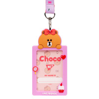 Бейдж силиконовый на ленте Line Friends. Choco YES (940300)