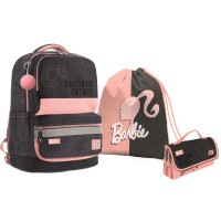 Набор школьный 3 в 1 ортопедический рюкзак + пенал + сумка Yes S-30 Juno XS Collection Barbie (557998)