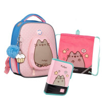 Набір рюкзак ортопедичний + пенал + сумка Yes Pusheen H-100 (559548К)