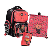 Набор рюкзак школьный ортопедичный + пенал + сумка Yes Line Friends S-101 (559592К)
