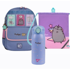 Набір шкільний напівкаркасний рюкзак + сумка + термос Pusheen Stay Cool S-104 Yes (559834К26)