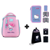 Набір шкільний каркасний рюкзак + пенал + сумка Kite Education Hello Kitty (HK26-555S-1К1)