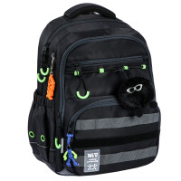 Рюкзак шкільний Yes Mood Zone Black S-108М для хлопця 38 см (550601)