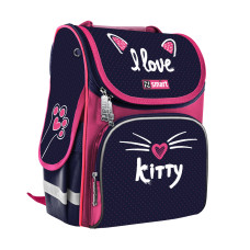 Рюкзак школьный каркасный Smart PG-11 I love kitty (558998)