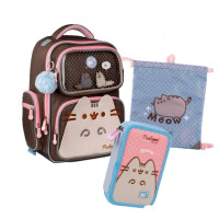 Набор рюкзак ортопедический + пенал + сумка Yes Pusheen S-101 (559591К)