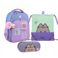 Рюкзак шкільний ортопедичний + пенал + сумка YES Pusheen Playful S-78 (559864K)