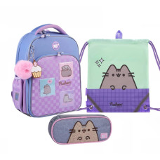 Рюкзак шкільний ортопедичний + пенал + сумка YES Pusheen Playful S-78 (559864K)