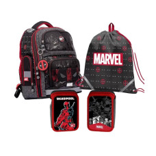 Набор школьный ортопедический рюкзак + пенал + сумка для обуви YES S-87 Marvel.Deadpool (553905К)