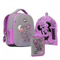 Набор рюкзак школьный ортопедический + пенал + сумка YES H-100 Minnie Mouse (552174К)