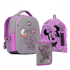 Набор рюкзак школьный ортопедический + пенал + сумка YES H-100 Minnie Mouse (552174К)