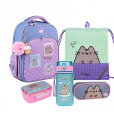 Рюкзак шкільний + пенал + сумка + пляшка + ланч-бокс YES Pusheen Playful S-78 (559864K1)