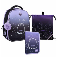 Набір рюкзак шкільний ортопедичний + пенал + сумка Yes котик Pusheen Stellar H-100 (550095К)