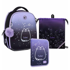 Набір рюкзак шкільний ортопедичний + пенал + сумка Yes котик Pusheen Stellar H-100 (550095К)