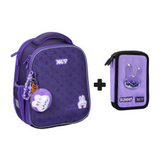 Набір шкільний Cute Bunny каркасний рюкзак + пенал Yes H-100S для дівчинки (550199D1)