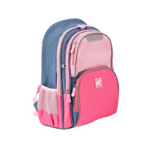 Рюкзак школьный ортопедический Yes S-30 Juno "Girls style" розовый/голубой код:558444